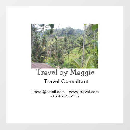 Travel consultant company add name email websphone window cling