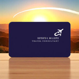 Travel Consultant Minimalist Blue Business Card