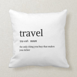 Travel Definition Throw Pillow