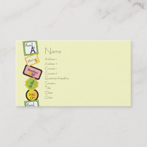 Customizable Travel Design Business Card Template