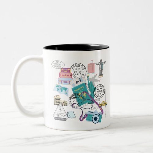 Travel Design Two_Tone Coffee Mug