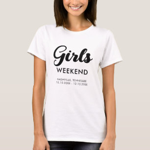 Travel Destination Fun Matching Girls Weekend Trip T-Shirt