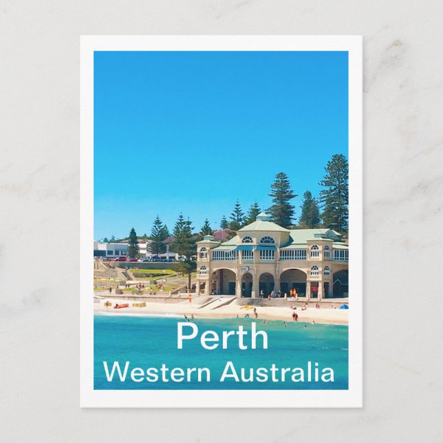 Travel Destination Perth Australia Postcard (Front)