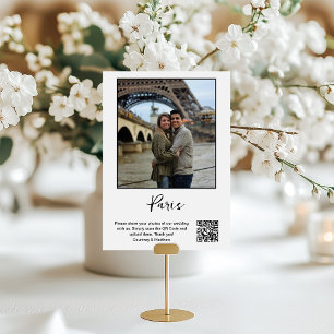 Travel Destination Photo Sharing QR Code Table Number