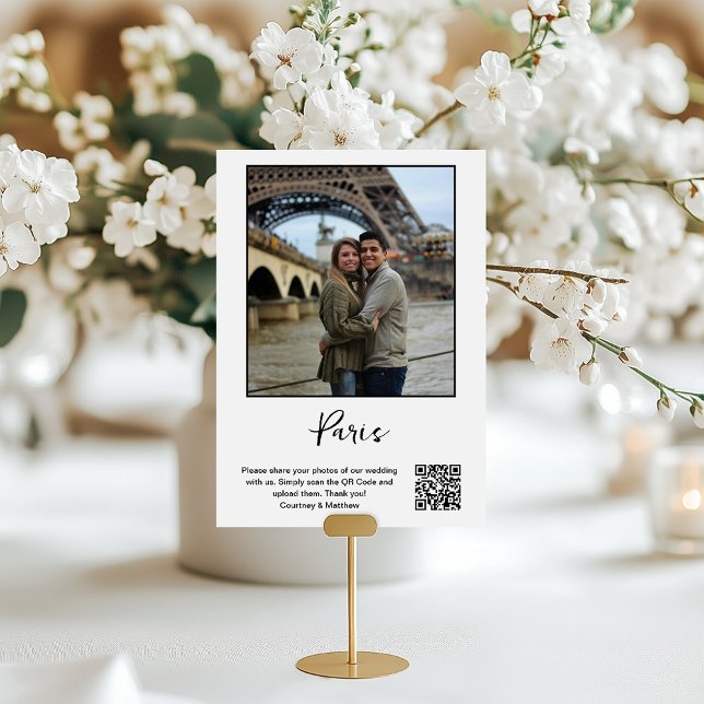 Travel Destination Photo Sharing QR Code  Table Number (Creator Uploaded)