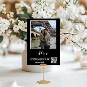 Travel Destination Photo Sharing QR Code Table Number