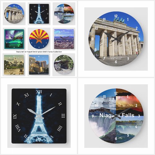 Travel Destination Wall Clocks