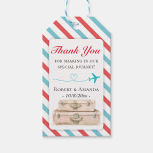 Travel Destination Wedding Favor Luggage Gift Tags