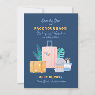 Travel Destination Wedding Save the Date Card