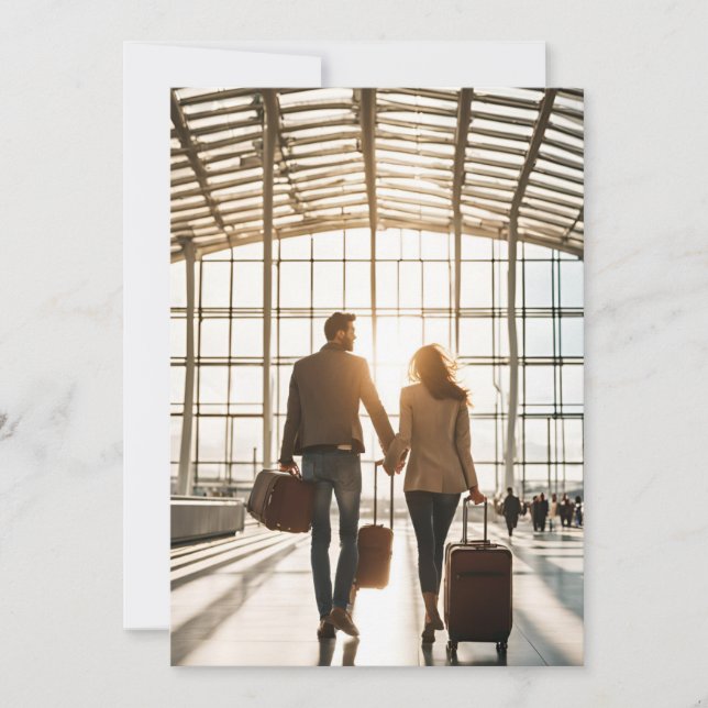 travel destination wedding save the date invitation (Front)