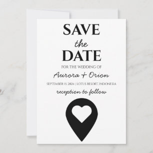 travel destination wedding save the date invitation