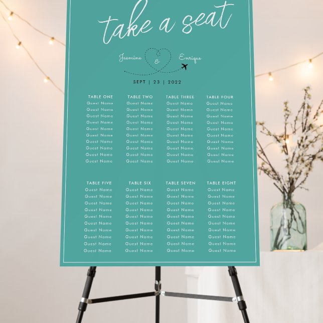 Travel Destination Wedding | Take a Seat |  Foam Board (In Situ (Stand))