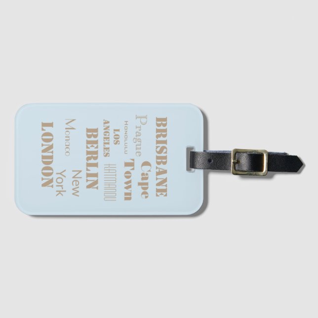 Travel Destination wish list Luggage Tag (Front Horizontal)