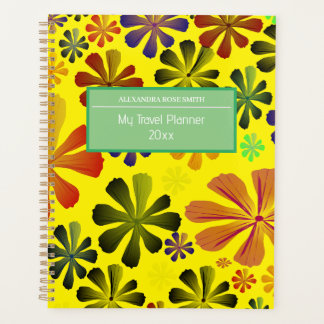 Travel Diary Cute Retro Floral Traveling Planner