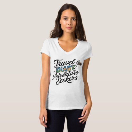 Travel diary sticker for adventure seekers T_Shirt