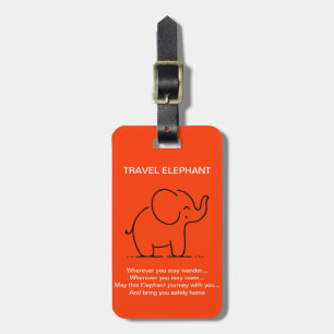 TRAVEL ELEPHANT LUGGAGE TAG