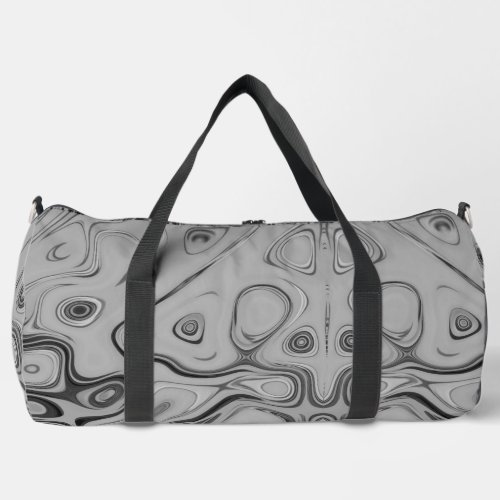 Travel Essential Natural Elegance Ash Gray Pattern Duffle Bag