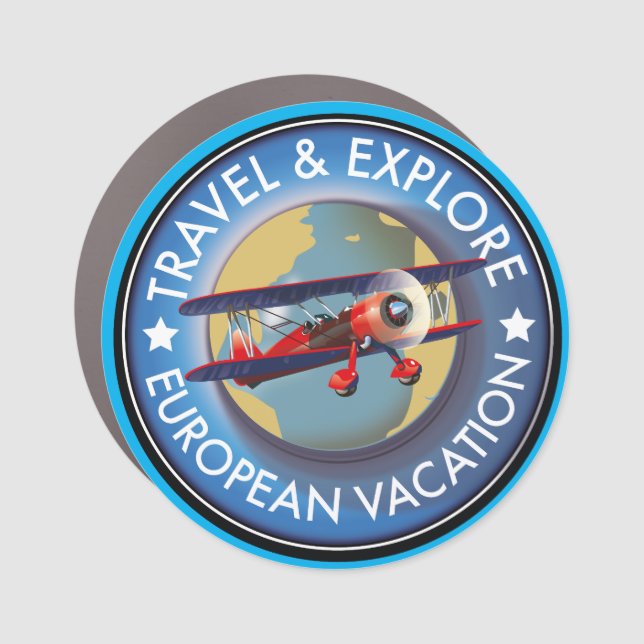 Travel & Explore European Vacation  Car Magnet (Front)