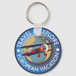 Travel & Explore European Vacation Keychain