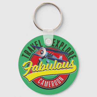 Travel & Explore Fabulous Cameroon logo Keychain