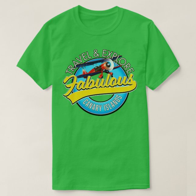 Travel Explore Fabulous Canary Islands T-Shirt (Design Front)