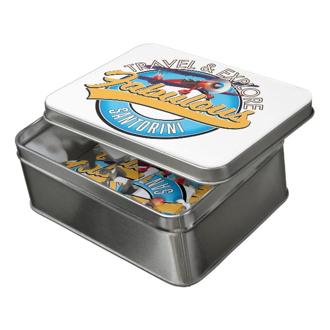 Travel & Explore Fabulous Santorini Mug Jigsaw Puzzle (Lid Open)