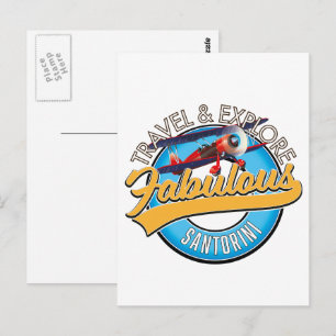 Travel & Explore Fabulous Santorini Postcard
