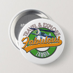 Travel explore fabulous zambia button