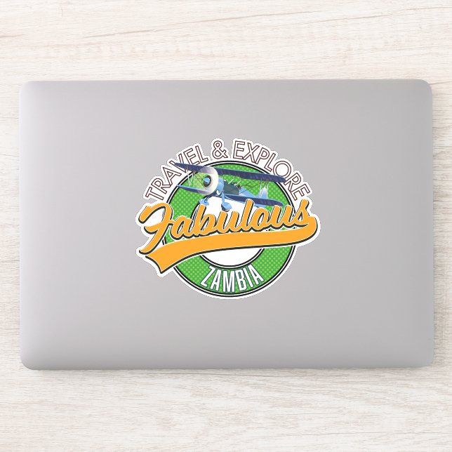 Travel explore fabulous zambia sticker (Computer)