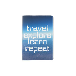 Travel Explore Learn Repeat Motivational Passport Holder