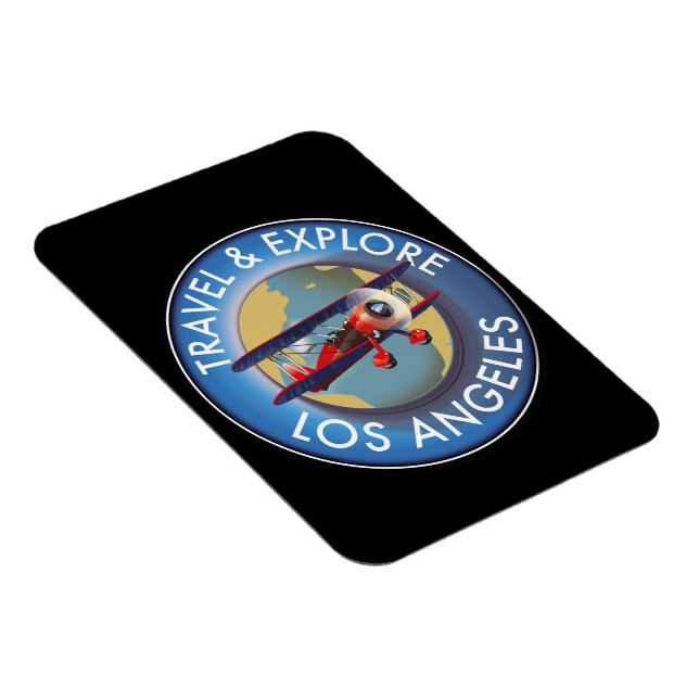 Travel explore Los Angeles logo Magnet (Right Side)