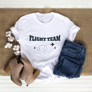 Travel Family Vacation Black Flight Team Airplane T-Shirt