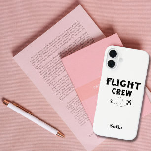 Travel Flight Crew Airplane Flying Modern Vacation iPhone 16 Plus Case