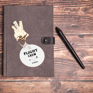 Travel Flight Crew Airplane Flying Modern Vacation Keychain