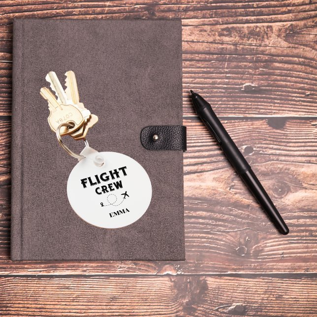 Travel Flight Crew Airplane Flying Modern Vacation Keychain (Creator Uploaded)