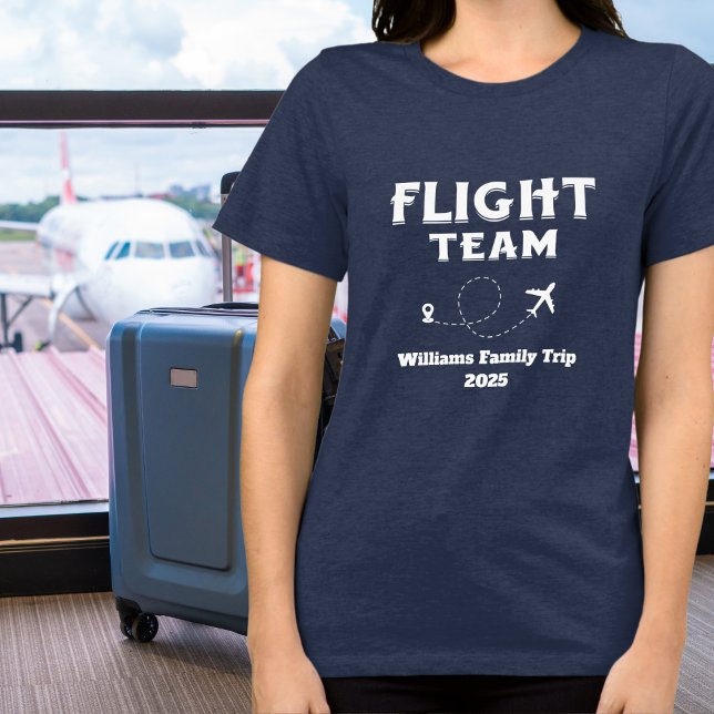 Travel Flight Team Family Vacation Bachelorette Tri-Blend Shirt (Creator Uploaded)