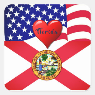Travel Florida Love Sticker
