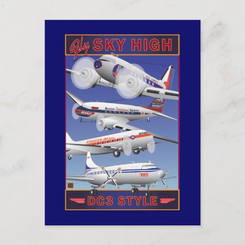TRAVEL_Fly Sky High_ Postcard