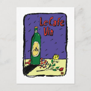 TRAVEL-France-LeCafe Vin- Postcard