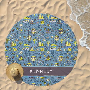 Travel Fun   Add Your Name Beach Towel