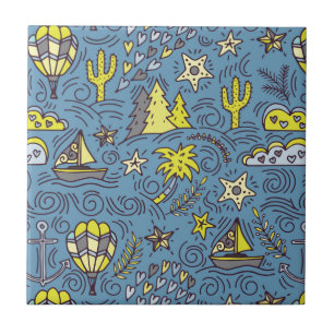 Travel Fun Ceramic Tile