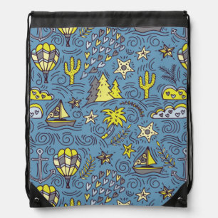 Travel Fun Drawstring Bag