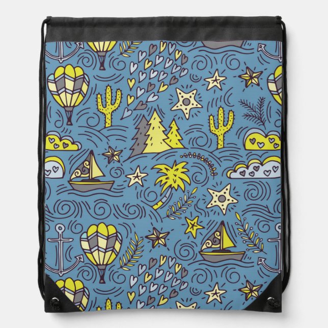 Travel Fun Drawstring Bag (Front)