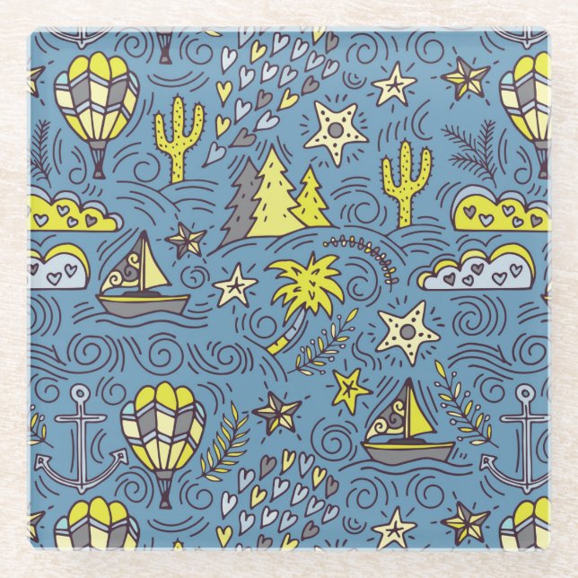 Travel Fun Glass Coaster (Front)