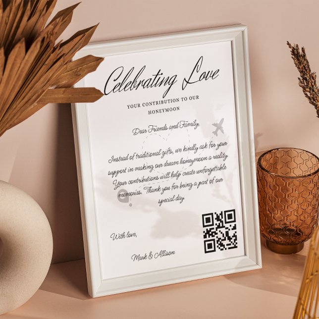 Travel Fund Request Qr Code Honeymoon Fund Poster (Travel Fund Request Qr Code Honeymoon Fund Poster)