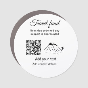 Travel fund vacation honeymoon donation add name  car magnet
