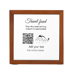 Travel fund vacation honeymoon donation add name desk organizer
