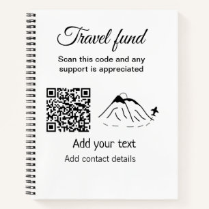 Travel fund vacation honeymoon donation add name notebook