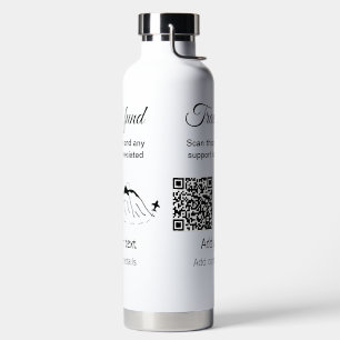 Travel fund vacation honeymoon donation add name  water bottle