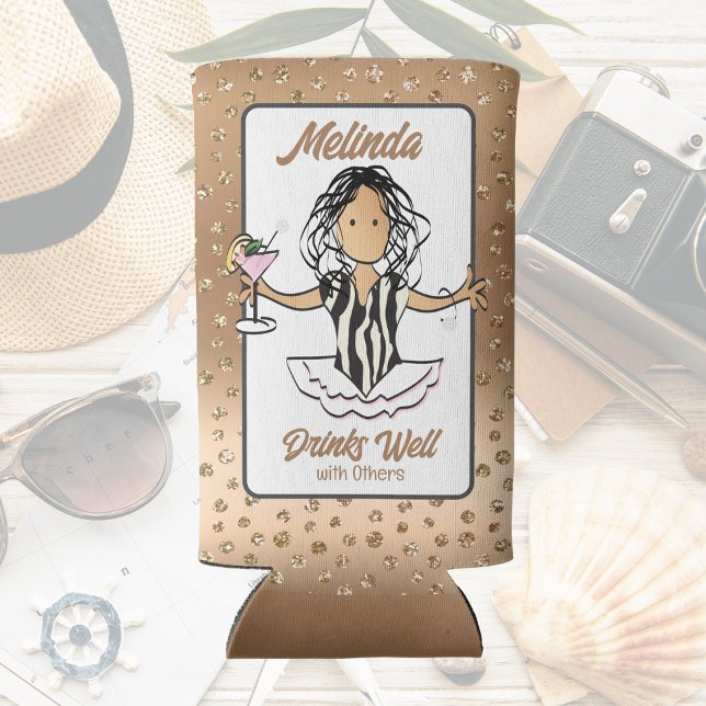 Travel Funny Cruise Vacation for Her Foam Drink Seltzer Can Cooler (Creator Uploaded)